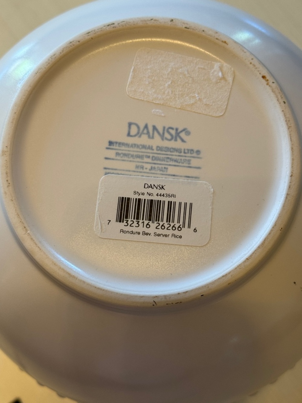 Dansk White Ceramic Serving Bowl - Rondure Style - Picture 5 of 5